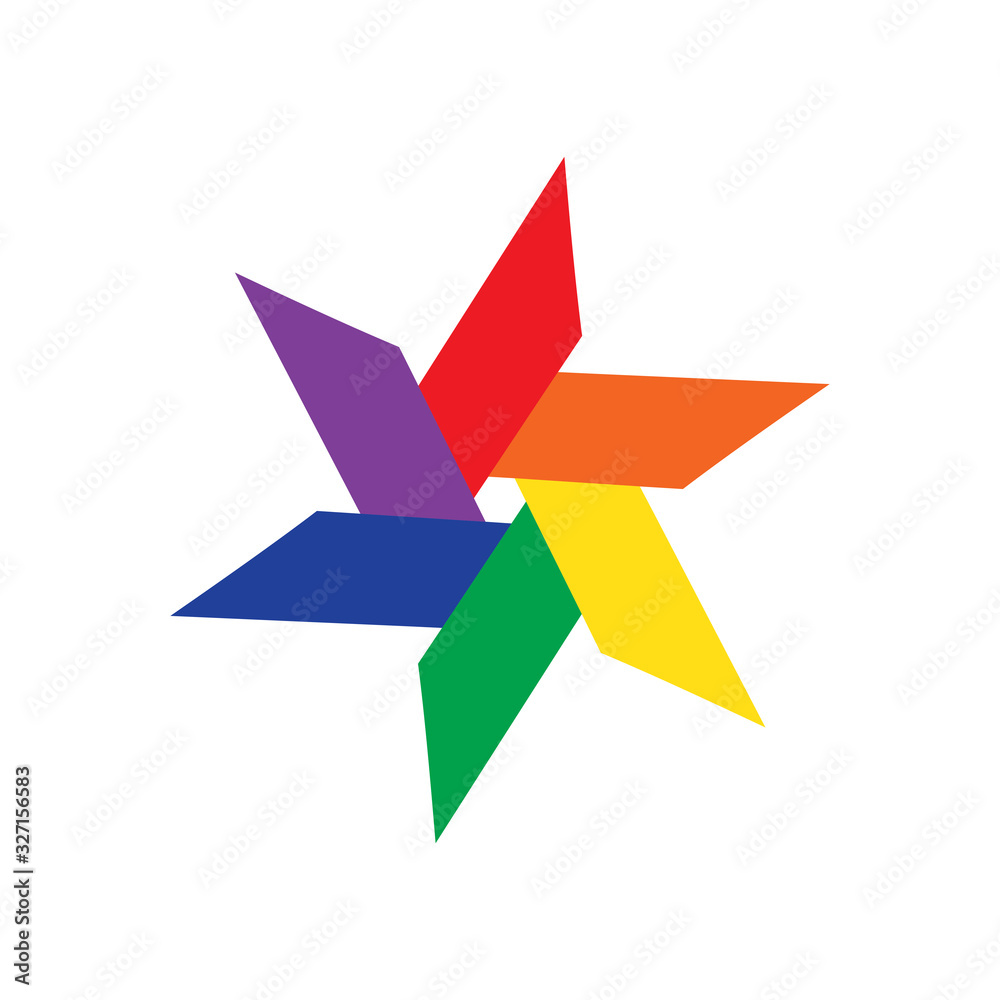 Fototapeta premium innovation flower colorful abstract vector logo design template