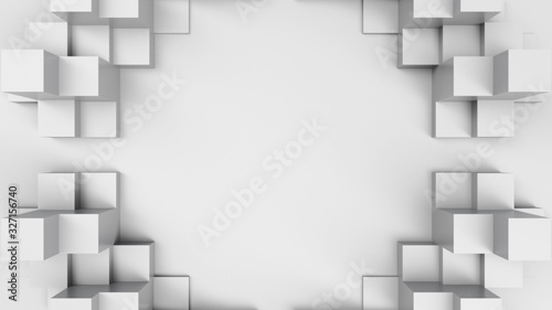 White Cubic Background