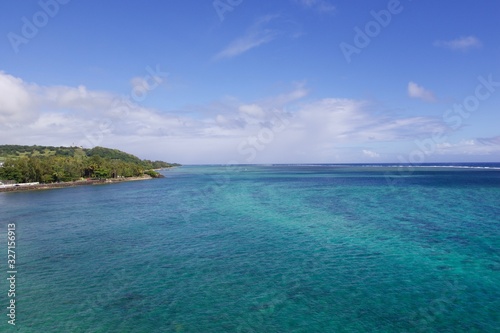 Mauritius seascape and blue sky
