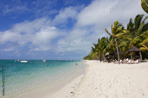 tropical beach in Mauritius 