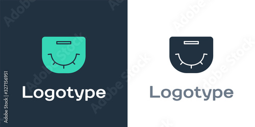 Logotype Poker table icon isolated on white background. Logo design template element. Vector Illustration