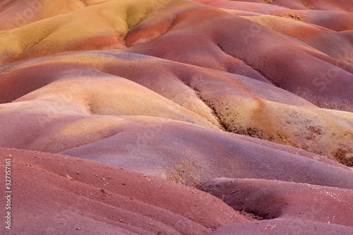 Close up of Colorful dunes in Mauritius 