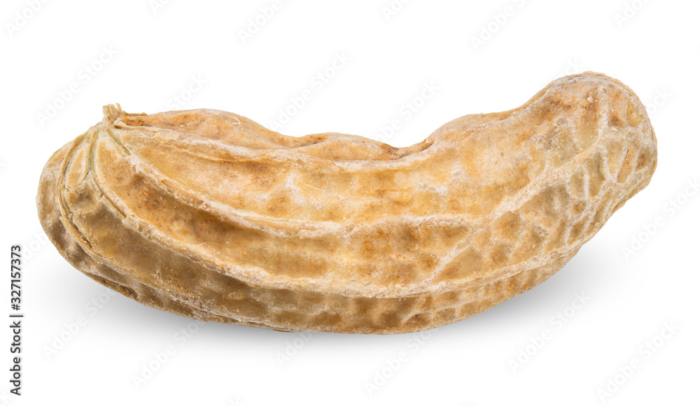 peanut isolated on white clipping path