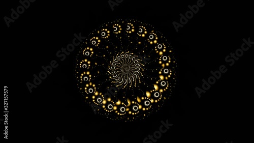 4k Background motion Abstract multicolored motion graphics background Seamless rotating loop mandala art