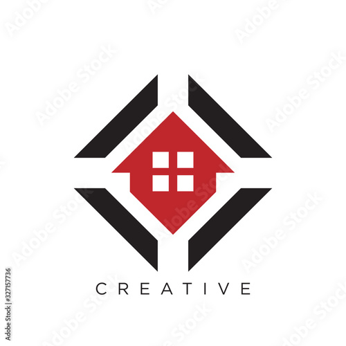 real estate logo design vector icon