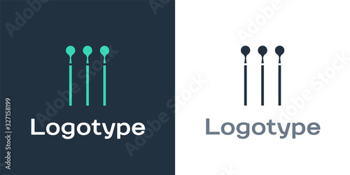 Logotype Matches icon isolated on white background. Logo design template element. Vector Illustration