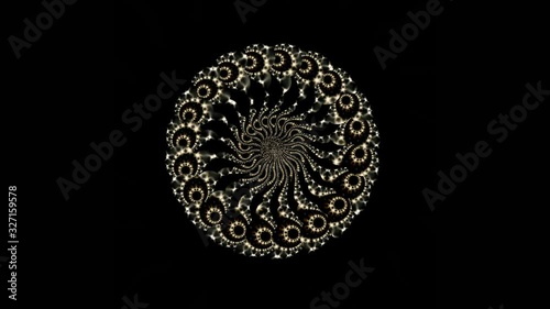 4k Background motion Abstract multicolored motion graphics background Seamless rotating loop mandala art