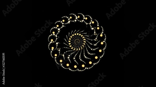 4k Background motion Abstract multicolored motion graphics background Seamless rotating loop mandala art