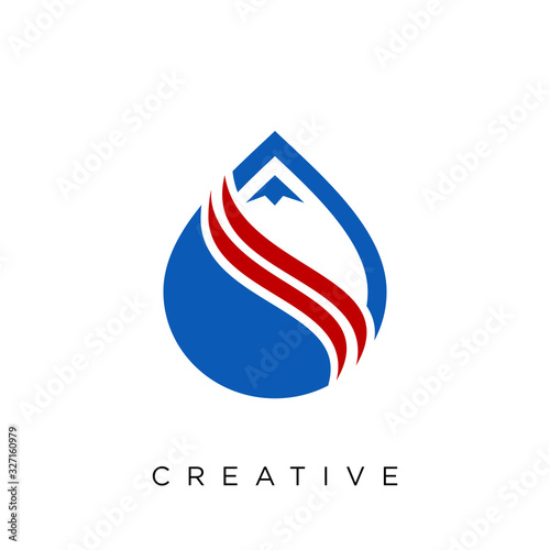 oil drop abstract business logo