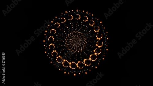 4k Background motion Abstract multicolored motion graphics background Seamless rotating loop mandala art
