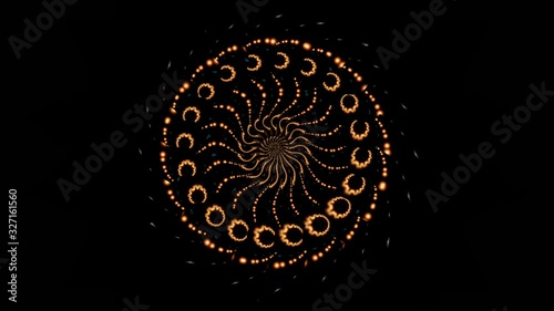 4k Background motion Abstract multicolored motion graphics background Seamless rotating loop mandala art
