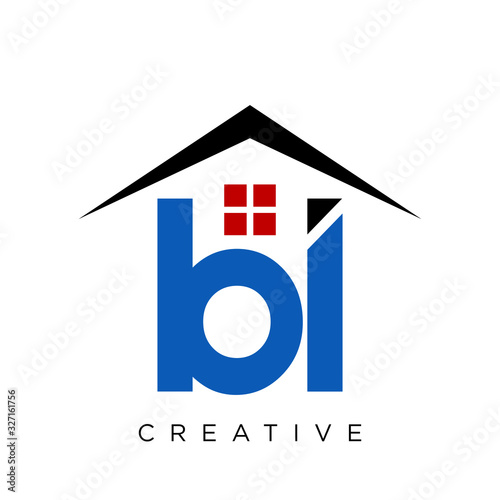 bi letter real estate logo