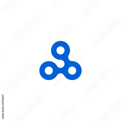 Fidget spinner icon. Hand spinner flat vector icon.