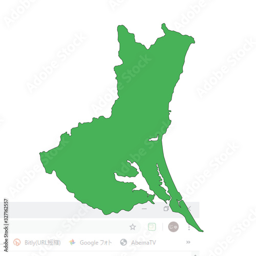 地図　日本　茨城