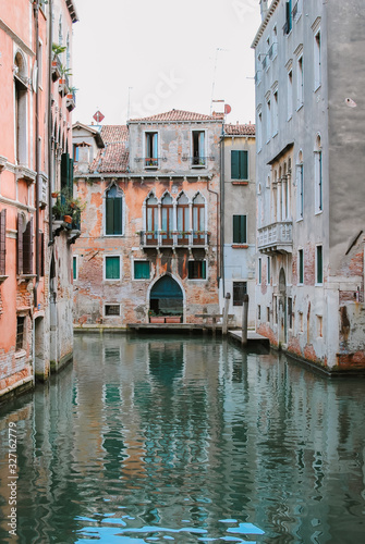 Traditional canal street in Venice, Italy