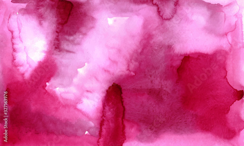 Bright pink and magenta abstract wet watercolor background.	
