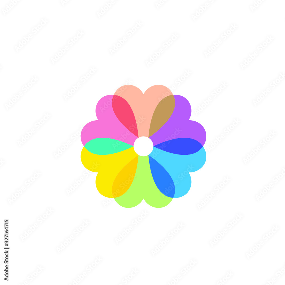 Modern illustration Love Logo Modern illustration Love Logo