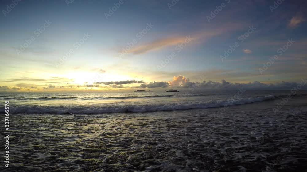 Picturesque sunset off the Philippine island of Negros. Picturesque sunset off the Philippine island of Negros.