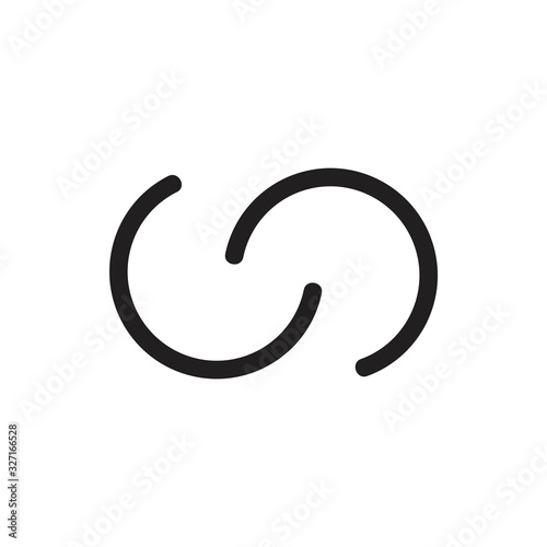 letter c simple chain linear logo vector