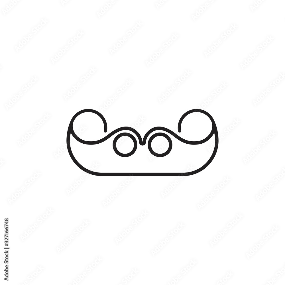 Obraz premium simple thin line ship traditional concept vector