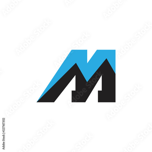 Free Download letter m mountain geometric logo vector - GFXLoad