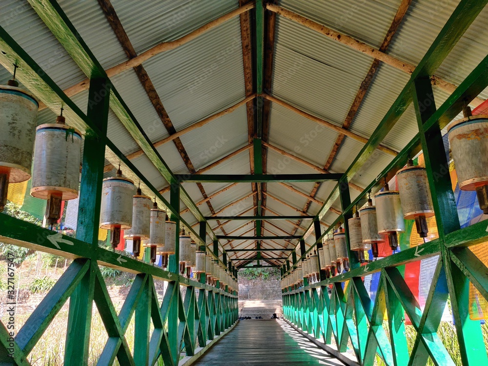 pathway with prayer bells pathway with prayer bells