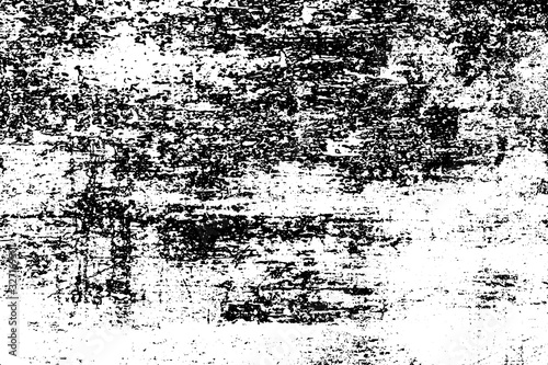 Black and white grunge texture. Pattern of an old worn surface. Monochrome pattern of scratches and scuffs