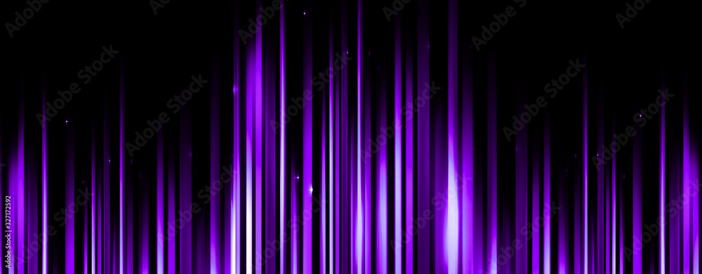 Panoramic glowing blurred light stripes in motion over on abstract background. Colorful rays. Led Light. Future tech. Shine dynamic scene. Neon flare. Magic moving fast lines. Glowing wallpaper.