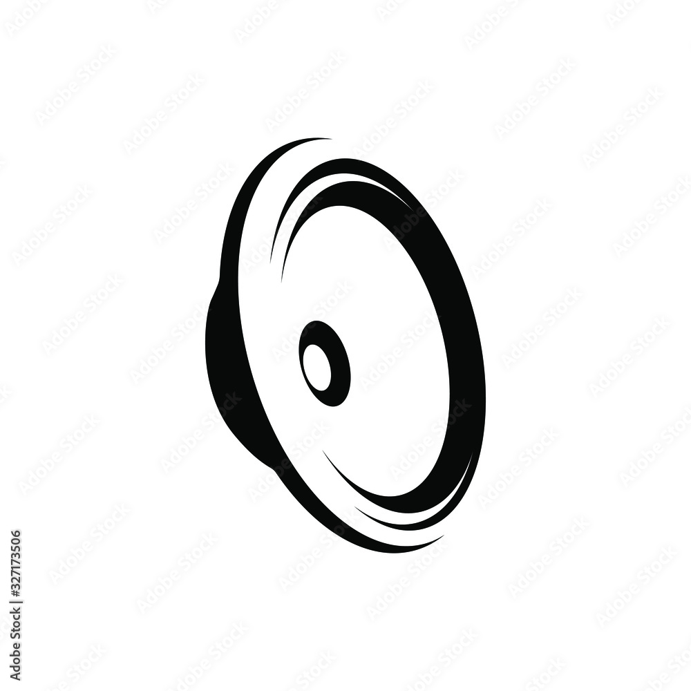 black speaker icon, vector black speaker isolated on white background.  Stock Vector | Adobe Stock