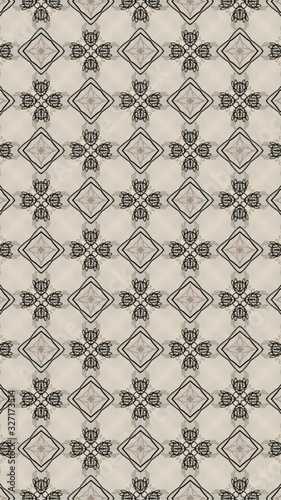 Seamless Pattern (Triangle shapes, Flower, White Star Light, Green, Textile, Wooden, Turkish Tiles)