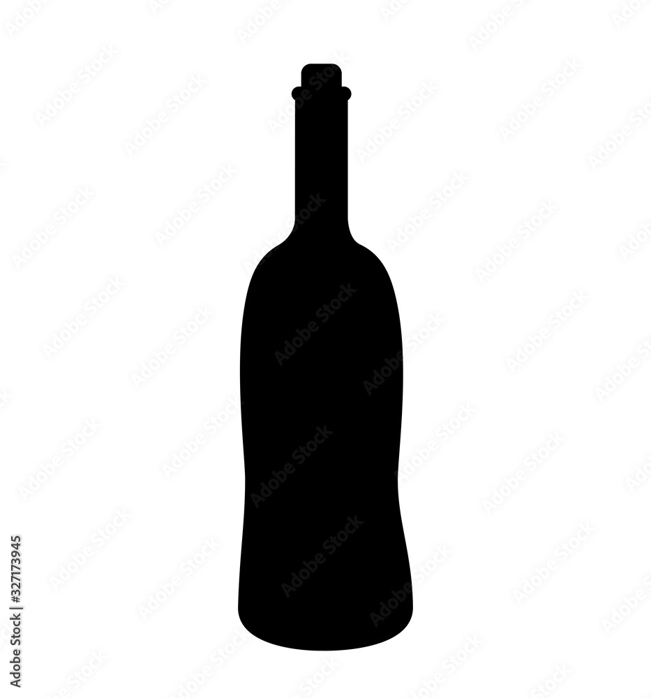 bottle glass icon vector isolated on white bottle glass icon vector isolated on white