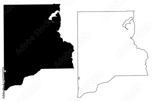 Clay County, Florida (U.S. county, United States of America,USA, U.S., US) map vector illustration, scribble sketch Clay map