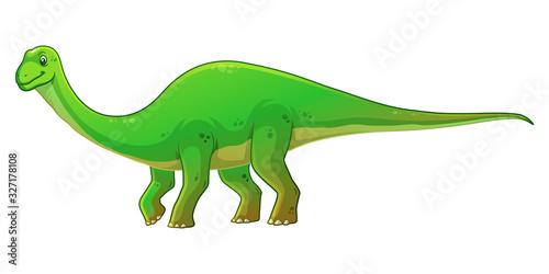 Diplodocus Cartoon Illustration