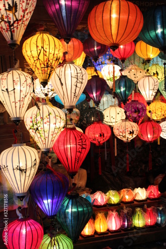 asian lanterns in Hoi An  Vietnam 