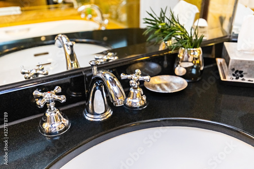 chrome marble sink interior