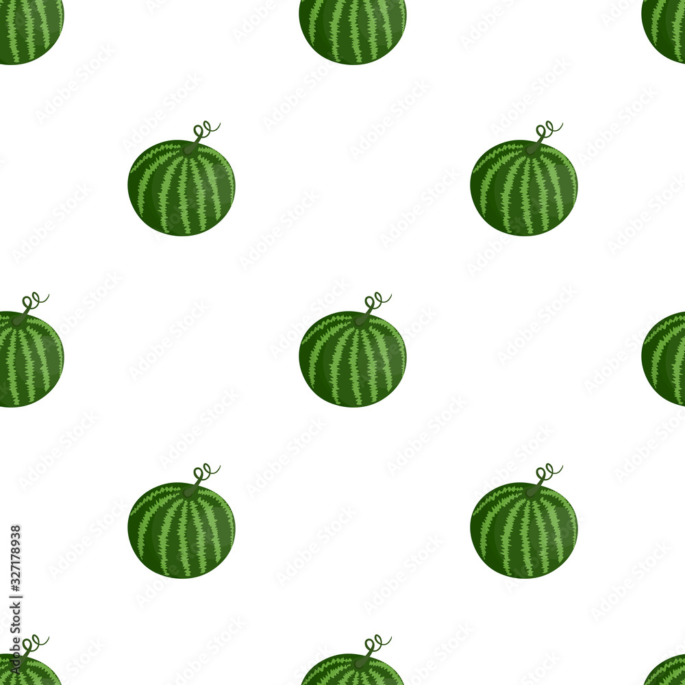 Seamless pattern with watermelon on white background. Summer illustration with colorful cute fruits. Food concept. Vector print for invitation, poster, card, fabric, textile. Seamless pattern with watermelon on white background. Summer illustration with colorful cute fruits. Food concept. Vector print for invitation, poster, card, fabric, textile.