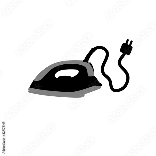 House electric iron icon. Flat illustration vector design. Silhouette vector style.