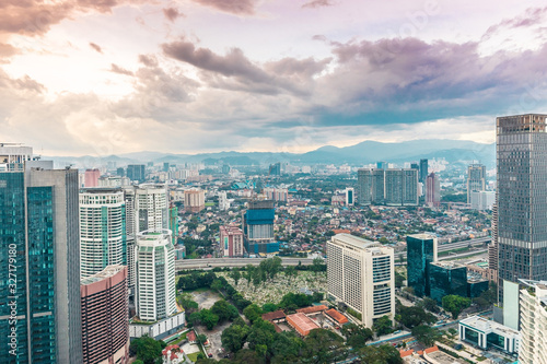 Photography top view of kuala lumpur