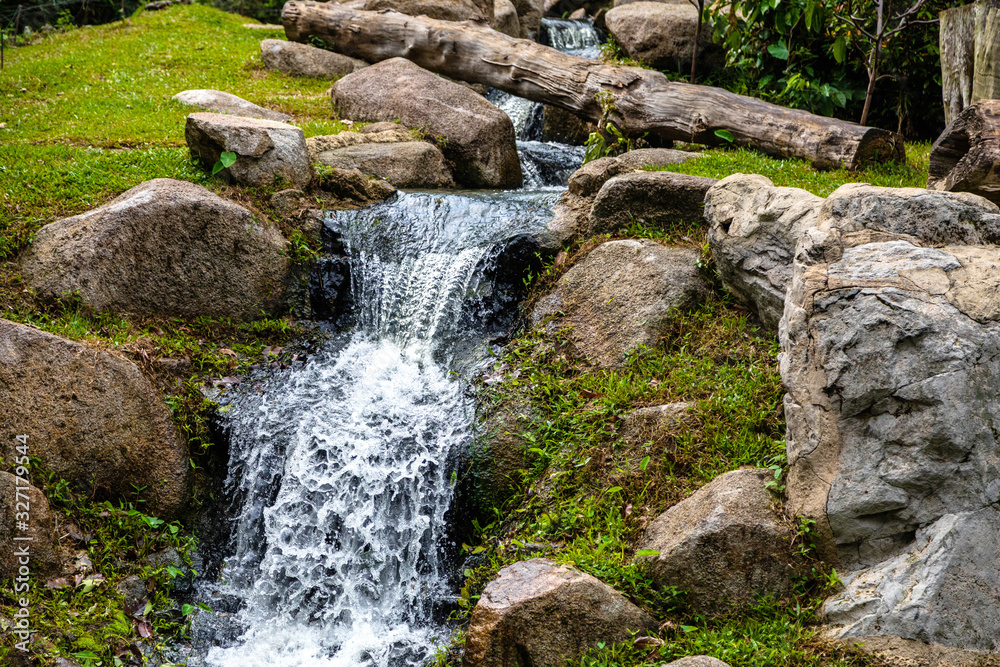 waterfall in the park waterfall in the park