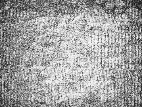 Distress grunge vector texture of fabric, bag, sack, sac, sackcloth, bagging, sacking. Black and white background.