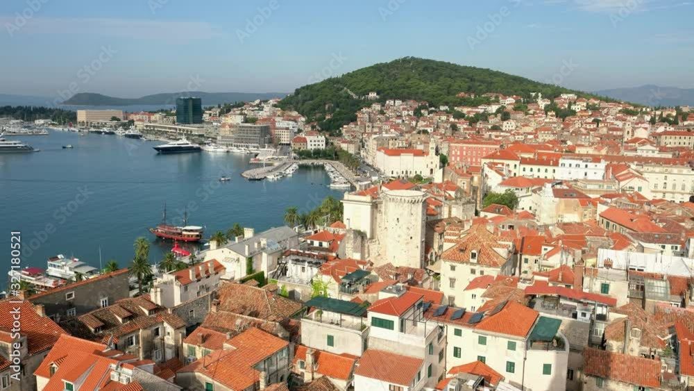 Beautiful top view of the historic city of Split, Croatia Beautiful top view of the historic city of Split, Croatia
