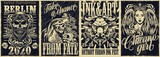 Tattoo fests and chicano style vintage posters