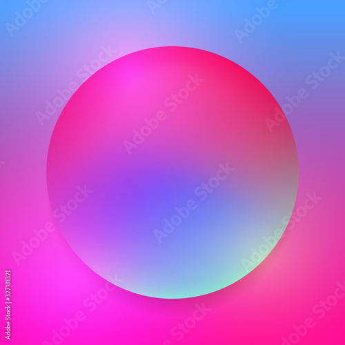 Abstract fashion gradient background with geometric form. Modern colorful minimalistic concept for design cover, banner, poster. Vector digital illustration.