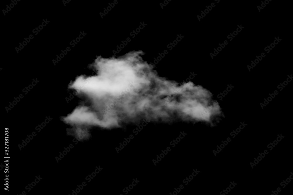 Isolated White cloud on black background for decoration or nature design. Isolated White cloud on black background for decoration or nature design.