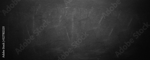 Fototapeta wide horizontal black board and chalkboard background.