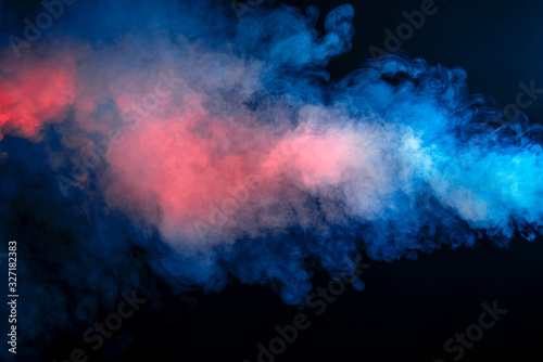 Wallpaper Mural Abstract texture of backlit smoke in red blue on a black background. Torontodigital.ca