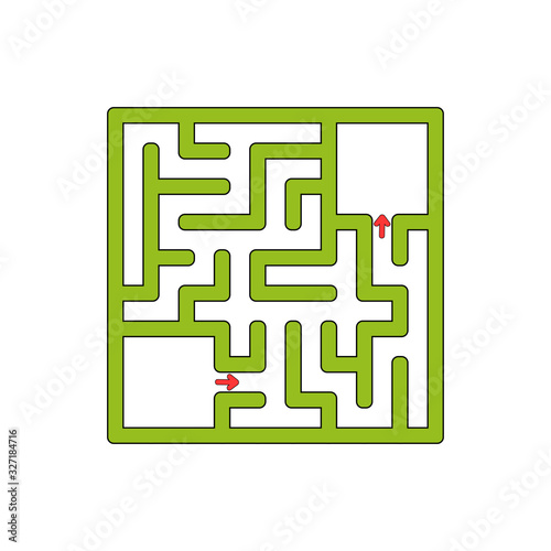 Abstact labyrinth. Game for kids. Puzzle for children. Maze conundrum. Find the right path. Color vector illustration.