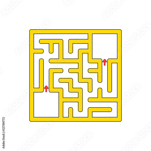 Abstact labyrinth. Game for kids. Puzzle for children. Maze conundrum. Find the right path. Color vector illustration.
