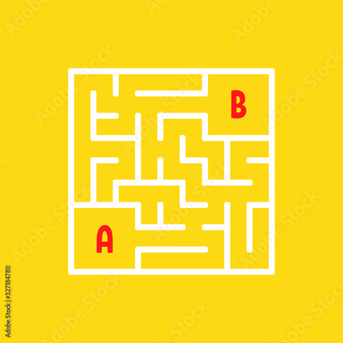 Abstact labyrinth. Game for kids. Puzzle for children. Maze conundrum. Find the right path. Color vector illustration.