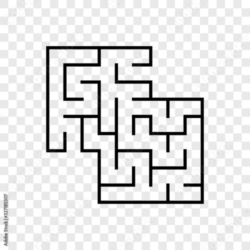 Abstact labyrinth. Educational game for kids. Puzzle for children. Maze conundrum. Find the right path. Vector illustration.